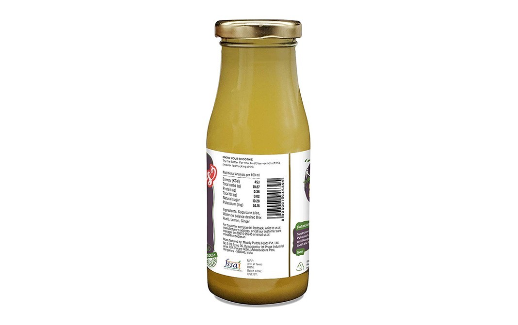 Smoodies Super Sugarcane 100% Natural Juice   Glass Bottle  200 millilitre